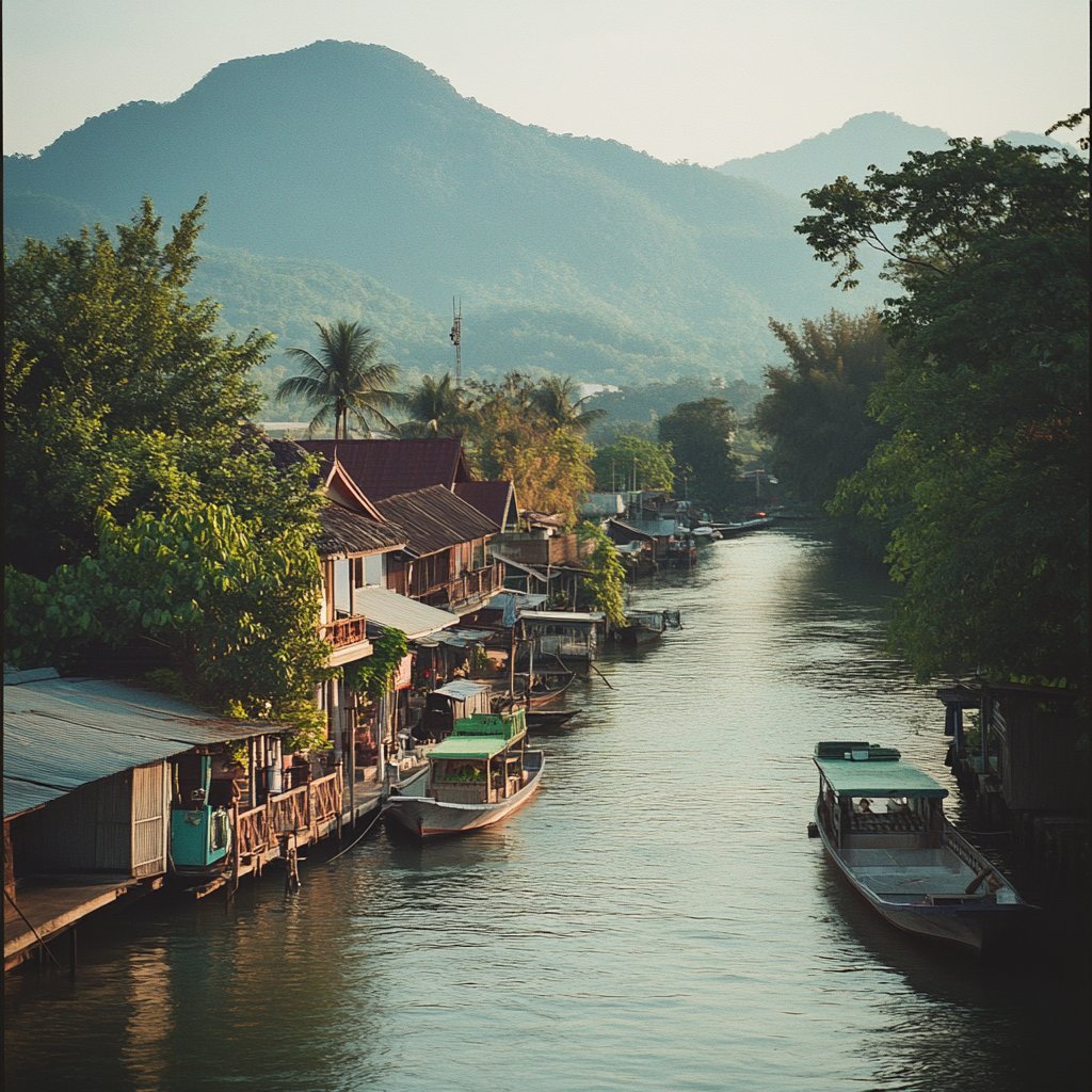 River house in kanchanaburi