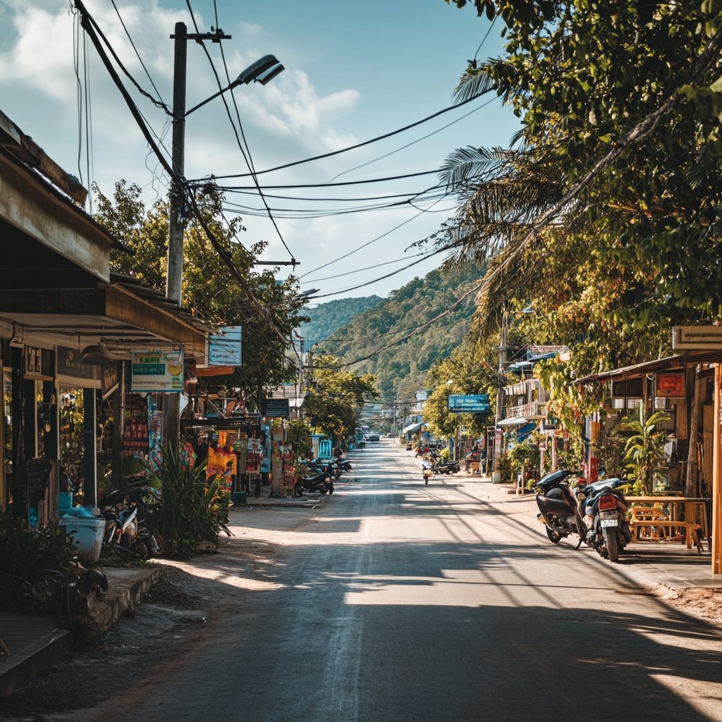 normal street in koh phangan